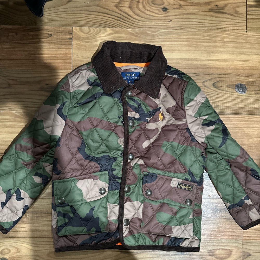 Polo by Ralph Lauren Kids Green Camouflage Puffer Jacket